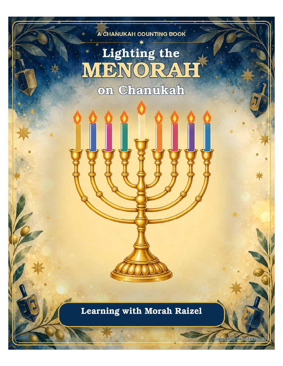 Lighting the Menorah on Chanukah counting book cover