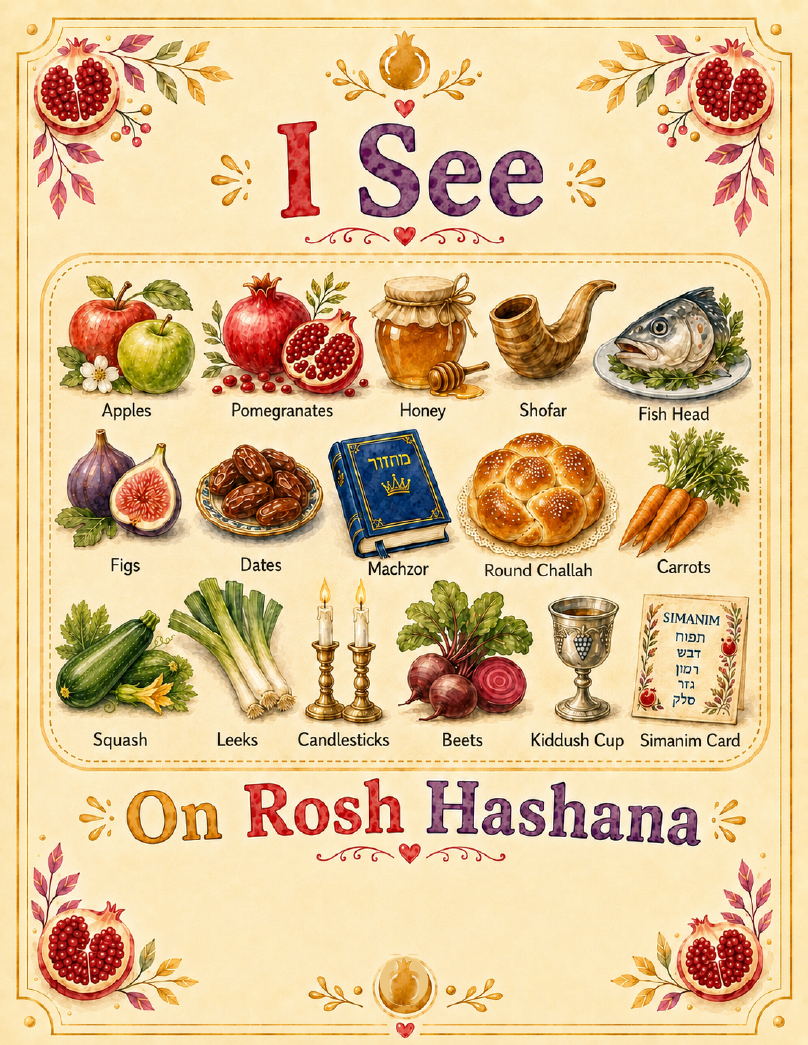 Interactive Rosh Hashanah vocabulary page