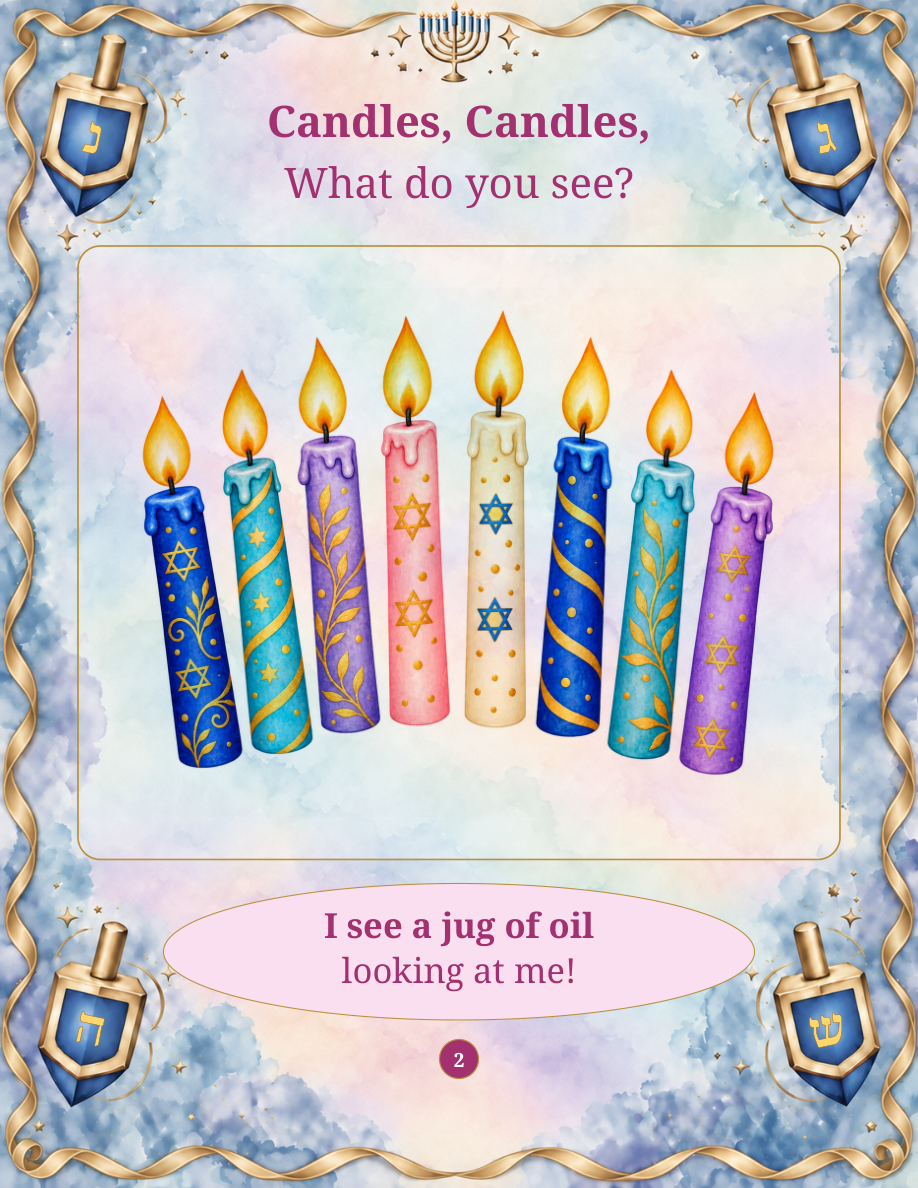 Chanukah, What Do You See? sample page one