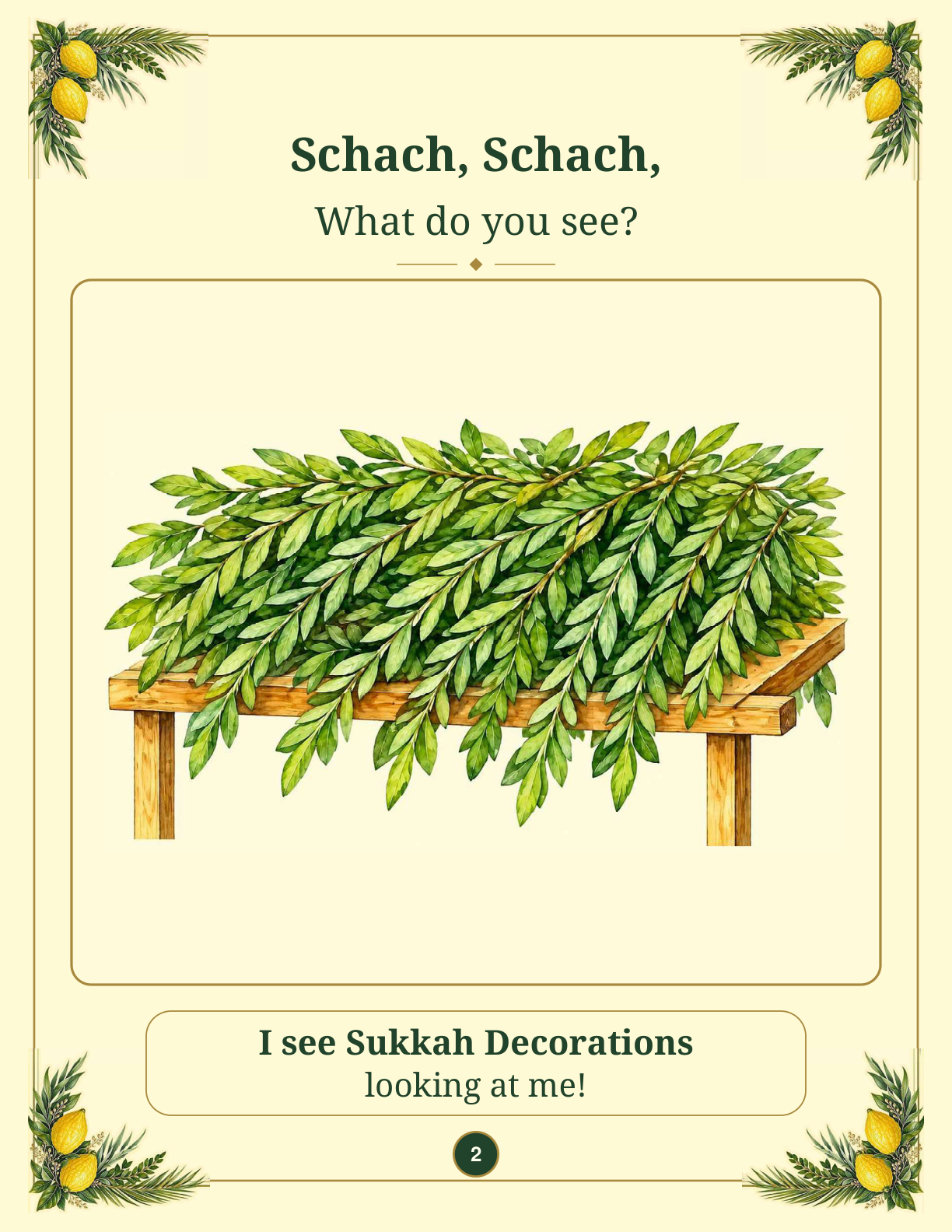 Sukkos, What Do You See? — English sample page one