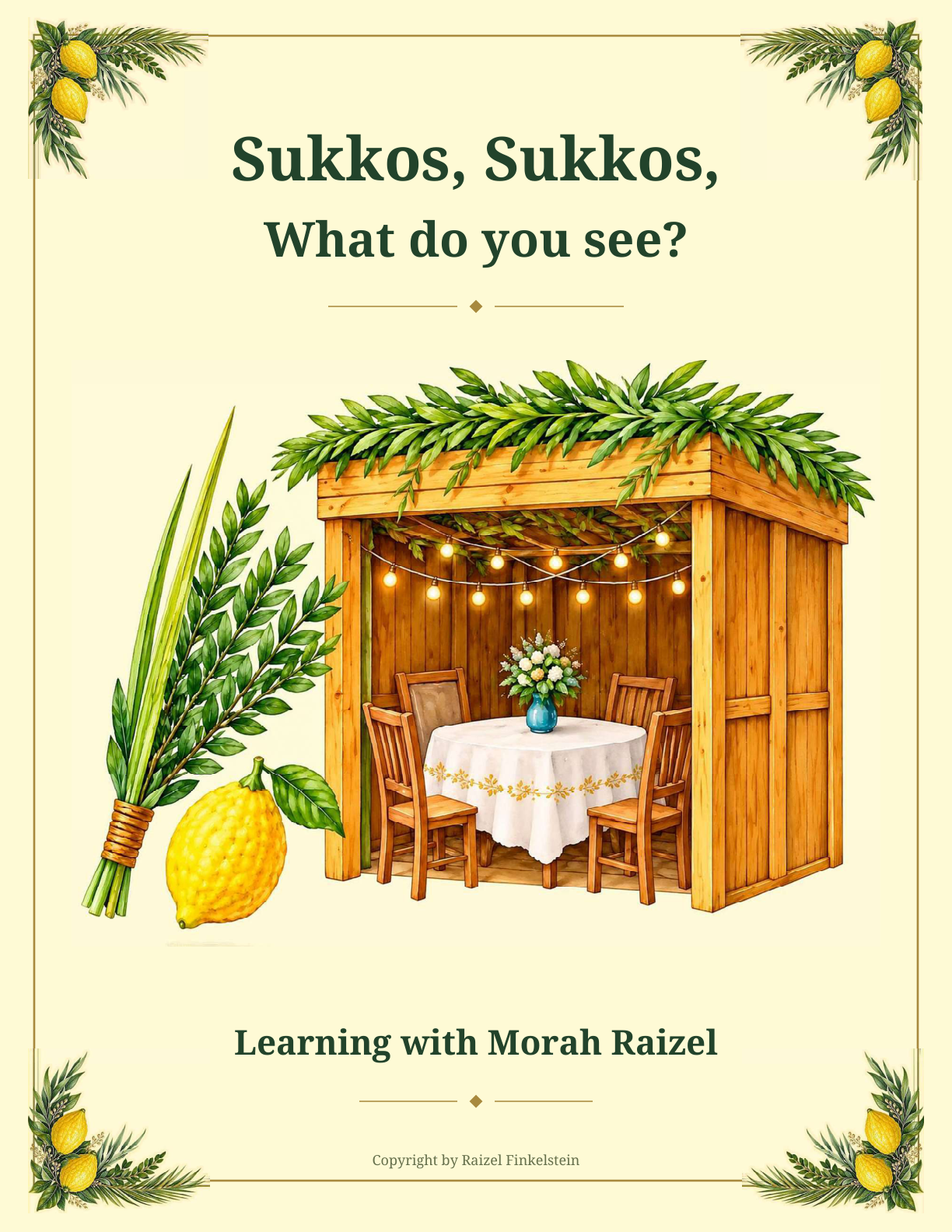Sukkos What Do You See English book cover